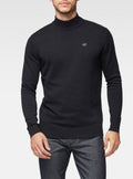 Pull basique col roulé marine