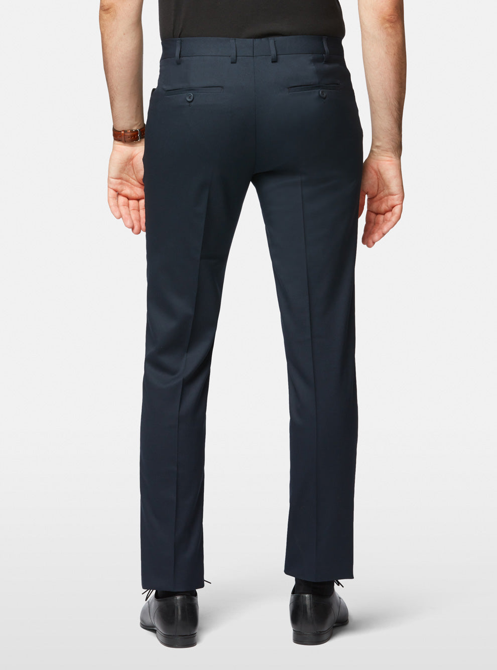 Pantalon habillé extensible marine