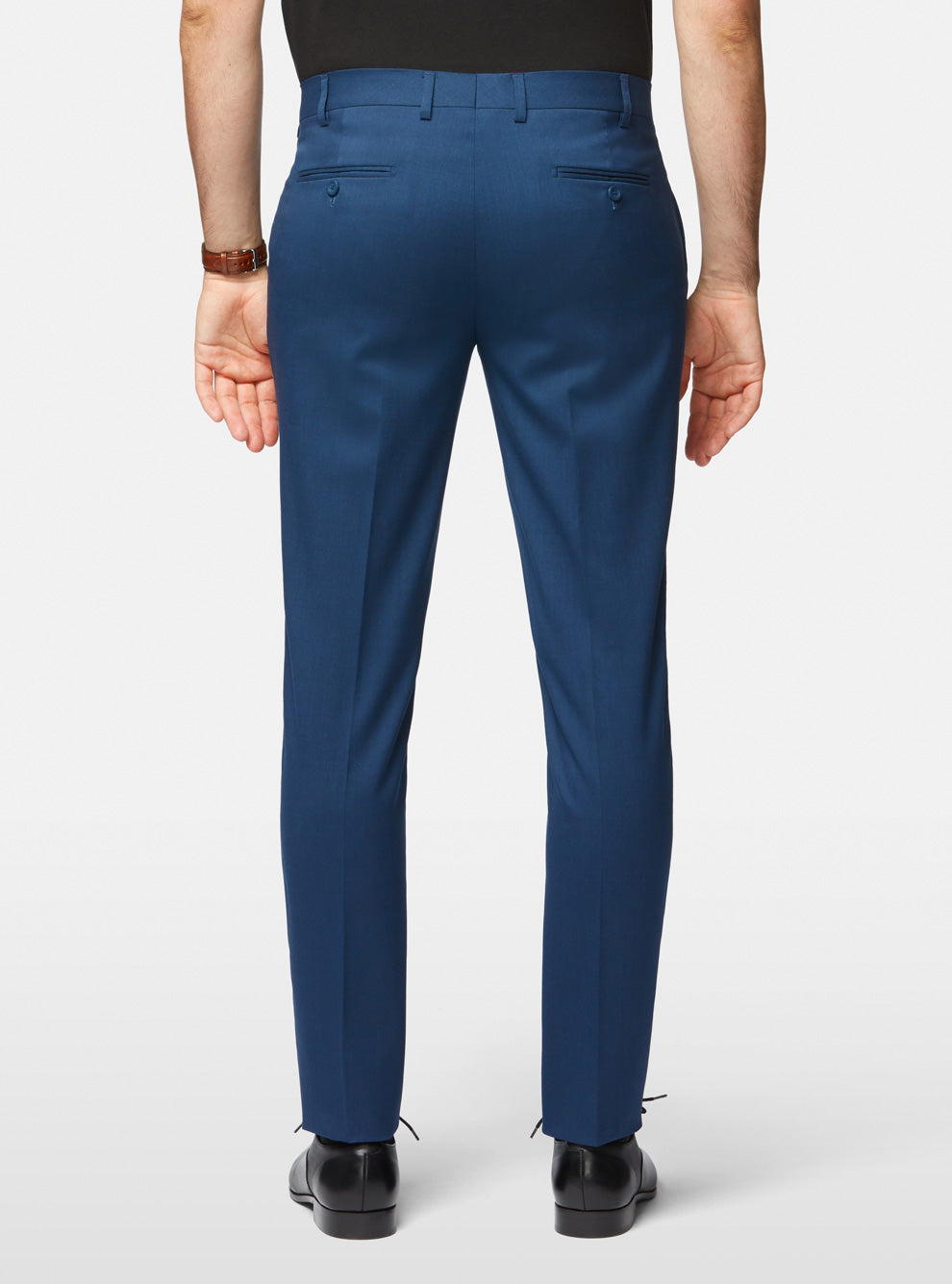 Pantalon extensible semi-ajusté ultramarine